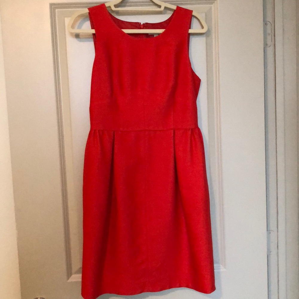 Red j crew dress